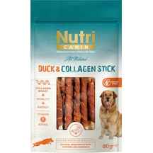 Nutri Canin Ördek Eti Sargılı Kolajen Çubuk Tahılsız Köpek Et Ödülü 80 G