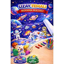 Minik Astronotlar Için Uzay Temalı Boyama Rulosu 5 Metre