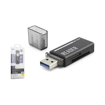 Usb Type-c 3.2 Gen1 Kart Okuyucu Sd Microsd 5 Gbps Siyah C306 1