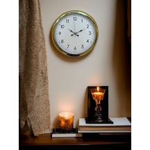 Classic White Gold 40 Cm Metal Duvar Saati Diğer