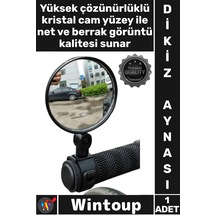 Dikizaynası Siyah Şık Tasarım Evrensel Uyumlu Güvenli Sürüş Aksesuar Motor Geniş Açılı Dikiz Aynası