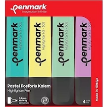 Penmark Fosforlu Kalem 4lü Asetat Karışık Renk Pastel