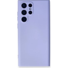 Newface Samsung Galaxy S23 Ultra Kılıf Nano İçi Kadife Silikon - Lila