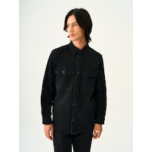 Oversize Fit Erkek Gömlek U.kol Denim