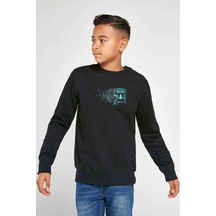 Tshirthane Breaking Bad In The Car Baskılı Unisex Çocuk Siyah Sweatshirt Siyah