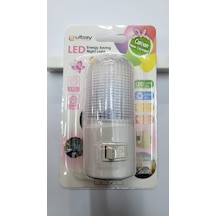 Ulbay Ledli Priz Tipi Beyaz Işık Anahtarlı Gece Lambası 3 Adet Beyaz