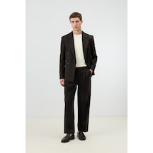 Antioch Relaxed Kruvaze Erkek Blazer Ceket Kahve