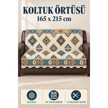 Çok Amaçlı Kadife Koltuk Örtüsü Kaymaz Süngerli 165x215 Cm Modern Bohem Çekyat Şalı Piknik Masa Örtüsü Alk9 krem