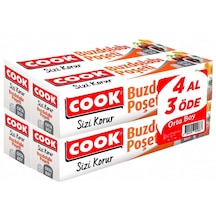 Cook Orta Boy Buzdolabı Poşeti 20'li 8 Paket 24 x 38 CM