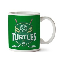 Turtles Hockey Emblem İki Tarafı Baskılı Kupa Bardak Çok Renkli
