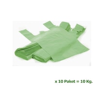 Arma Yeşil Market Poşeti Torbası  Hışır Atlet Poşet  Büyük Boy  30 x 60 CM  10 KG