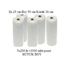 Rulo Poşet 1000 Adet Büyük Boy Bakkal Manav