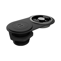 Circular-line Modüler Hızlı Şarj Kutusu Wireless Usb-Siyah