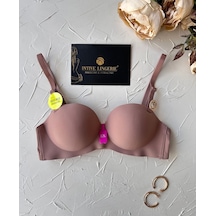 Violet Dikişsiz Lazer Kesim Double Push-up Balensiz İz Belli Etme Gül Kurusu