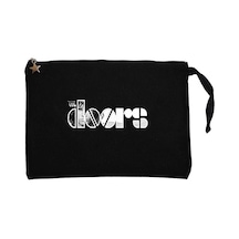 The Doors Logo Siyah Clutch Astarlı Cüzdan / El Çantası Siyah The Doors Logo Siyah Clutch Astarlı Cüzdan / El Çantası Siyah