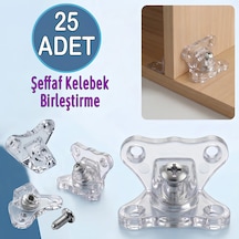 Açılı T Bağlantı Dereceli Çektirme Şeffaf Plastik Köşe Birleştirme Kelebek 25 Adet Açılı T Bağlantı Dereceli Çektirme Şeffaf Plastik Köşe Birleştirme Kelebek 25 Adet
