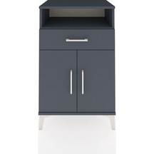 Hyperion Komodin 2 Raflı Tek Çekmeceli 2 Kapaklı 60x44x96 Antrasit-antrasit Antrasit