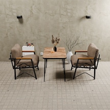 Mb Garden Furnıture Simetri Model, Balkon,mutfak, Bahçe, Cafe, Metal Koltuk Takımı, Bahçe Takımı , Çay Seti, 1+1+masa Cappuccino