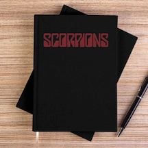 Scorpions Tex Red Siyah Çizgisiz Kanvas Defter