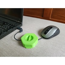 3d Baskı Taşınabilir Kablo Düzenleyici Makara Şarj Ve Usb Kablo Toplayıcı Döner Kablo Sarıcı - Yeşil
