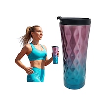 Perlotus 500 Ml Renkli Tasarım Isı Yalıtımlı Kahve Mug Çelik Termos Çok Renkli