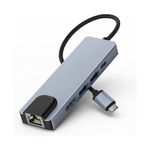 USB 3.1 Type C To Hdmi Mhl - 2X USB 3.0 Gigabit Ethernet Çevirici
