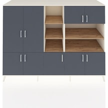 Kronos Dolap 14 Raflı 9 Kapaklı 220x59x163 Aytaşı-antrasit/çam Aytaşı-antrasit/çam