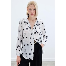 Sateen Desenli Klasik Gömlek - Siyah-136233 Siyah