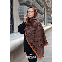 Mimiyum Desenli Özel Premium Soft Şal Turuncu