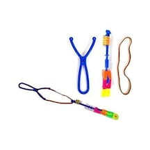 Led Işıklı Sapanla Uçan Helikopter Led Işıklı Uçan Obje Sapan Set
