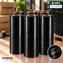 Siyah Streç Film 50 Cm 300 Mt 6 Adet 50x300