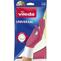 Vileda Standart Universal Doğal Lateks L Beden Kırmızı Eldiven