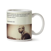 Sabahattin Ali Farkında Mısın İki Tarafı Baskılı Kupa Bardak Çok Renkli