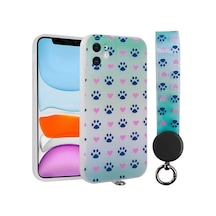 Zore İphone 11 Uyumlu Desenli El Askılı İpli Ogaa Arte Silikon Kılıf-no10