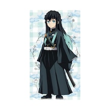 Anime Demon Slayer- Muichiro Tokito Desenli Sarılma Yastığı Hugging Pillow Kılıfı Çok Renkli