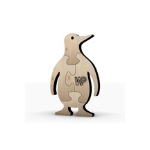 Masif Ahşap Puzzle Çocuklar Için Öğretici Boyanabilir Penguen