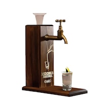 Bk Özel Vodka Baskılı Musluklu Doğal Ahşap İçki Standı, İçki Çeşmesi, Doğum Günü Hediyesi, Ev Hediyesi, İçecek Dispenseri