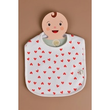 E&f Store Sıvı Geçirmez Mama Önlüğü - Kalp Çok Renkli