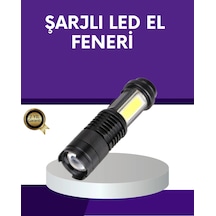 Mey İthalat Şarjlı Mini Led El Feneri 2000 Lümen Su Geçirmez Diğer