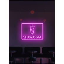 Twins Led Shawarma Yazılı Ve Şekilli Neon Tabela Pembe Model:model:40853366 Pembe