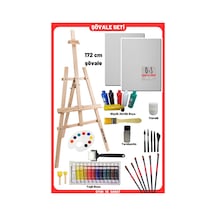 Lüks Resim Başlangıç Seti 3-şövale Şövalye , Tuval Tual Seti , Ressam Akrilik Yağlı Boya Seti