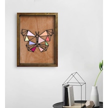Bk Home Kelebek Tasarımlı Doğal Masif Ahşap Çerçeveli Tablo 45X65 (551089992)