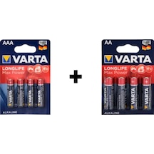 Varta Longlife Max Power 4706 AA Kalem Pil + Varta Longlife Max Power 4703 AAA Kalem Pil