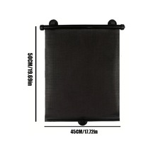 Xuweiwei Siyah 45x50 Cm Rulo Noktalı Araç Güneşlik Perdesi Kolay Takılır Uv Isı Koruma