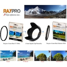 Raypro 67Mm Uv Filtre + Polarize Filtre + Parasoley Seti Canon