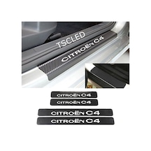 Citroen C3 Karbon Kapı Eşiği Koruma Sticker Yapıştırma (4 Adet)