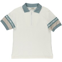 Panço Erkek Çocukfermuarlı Pike T-shirt Beyaz 001