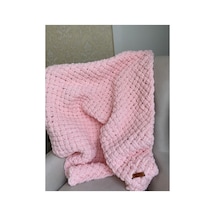 Alize Puffy El Örgü Bebek Battaniyesi Pembe