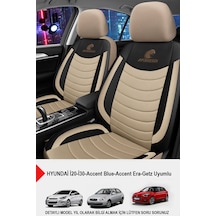 Panther Serisi Keten Kumaş Oto Koltuk Kılıfı Hyundai İ20-i30-accent-blue-era-getz Uyumlu Bej