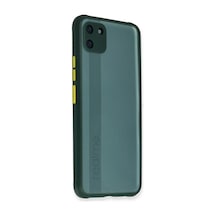 Realme C11 Kılıf Miami Şeffaf Silikon - Koyu Yeşil 0.2M-Çok Renkli